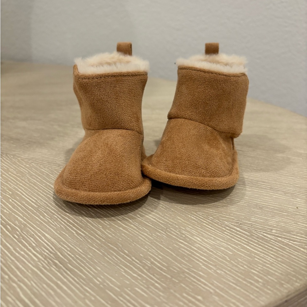 Cozy Tan Baby Booties